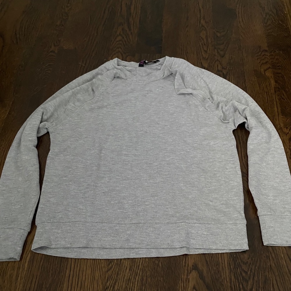 Grey Ruffle long sleve